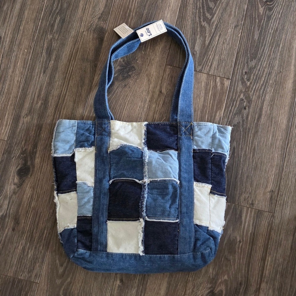 Lee x Kacey Musgraves Patchwork Tote Denim Bag Western Cowgirl Y2K Blue - Picture 6 of 10